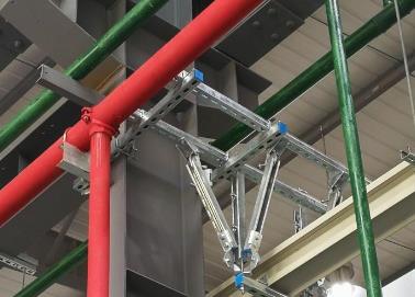 让胡路该抗震支架的整体式支吊架结构协调性好